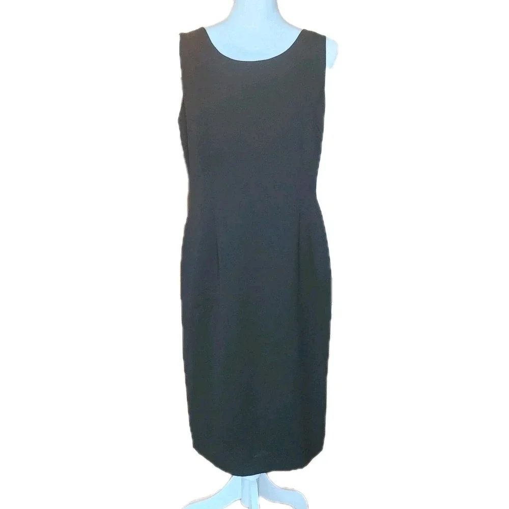 Jones Studio Sheath Dress Womens 8 Black Lined Classic Capsule Career‎ Office